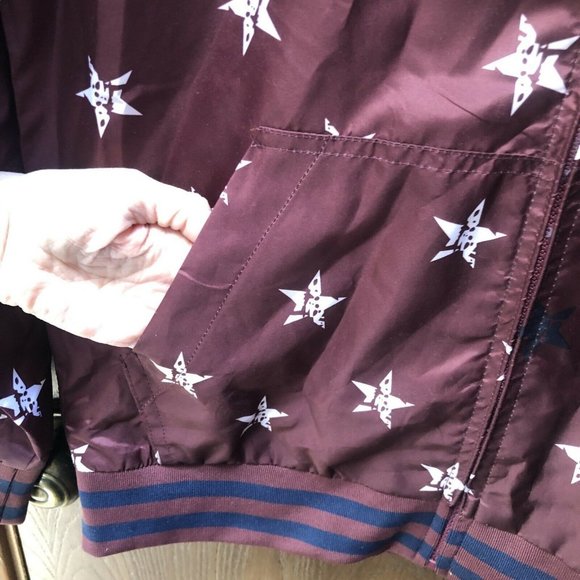 Mens Small Jacket Ball Jacket G-Net Jacket Windbreaker Striped Baseball Jacket - Picture 8 of 8